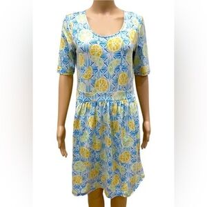 Lands End lemon citrus, dress size medium